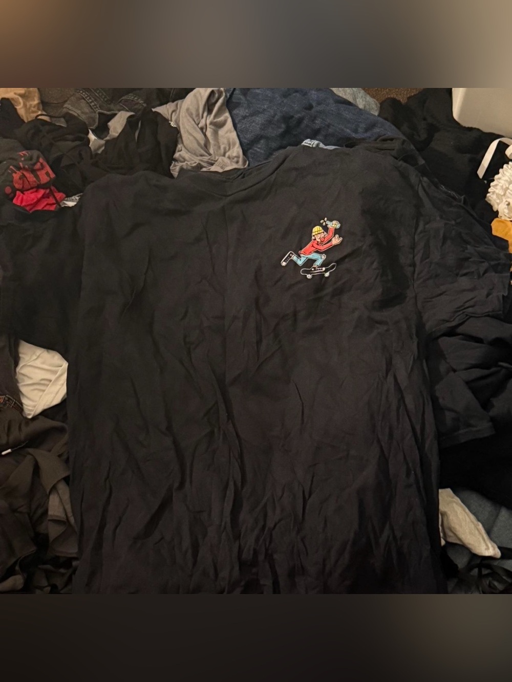 Empyre Graphic Skate Tee Black Size
Large Y2K